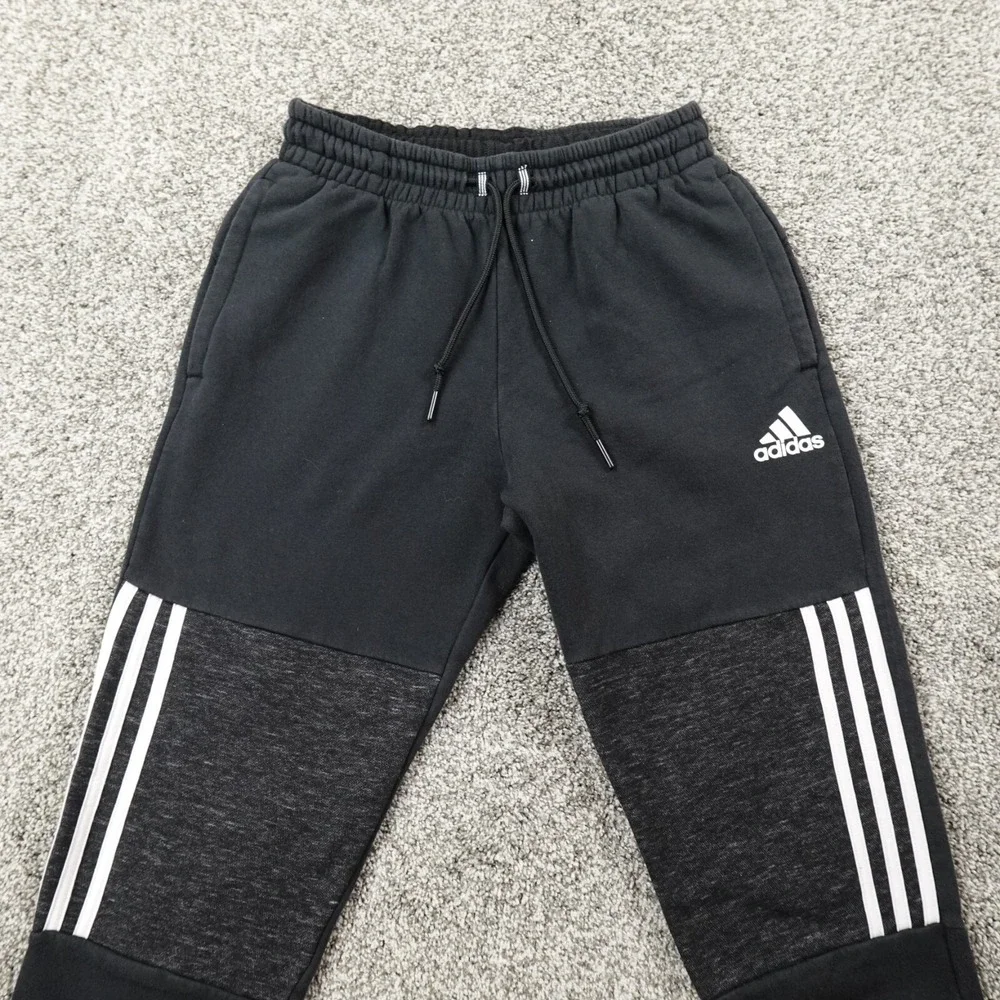 Adidas‎ Pants Mens S Black Track Warm Up Drawstring Jogger Sweatpants Gym Sweats